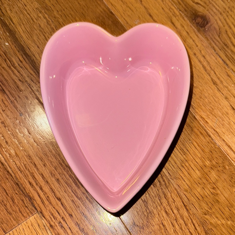 Pink Heart-Shaped Dish